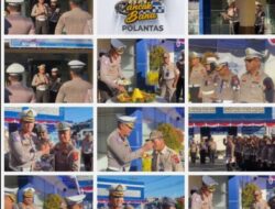 Dirlantas Polda Sumbar Kombes Pol Reza Chairul Akbar didampingi Wadir Lantas AKBP Yhudo Huntoro Gelar Apel Pagi dan Syukuran Ultah Personil