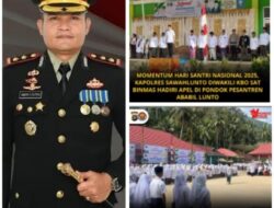 Momentum Hari Santri Nasional 2025, Kapolres Sawahlunto Diwakili KBO Sat Binmas Hadiri Apel di Ponpes Ababil Lunto