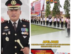 Barisan Rapi, Tekad Kuat! Kapolres AKBP Agung Tribawanto Soroti Pentingnya Apel Pagi