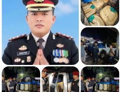 AKBP Agung Tribawanto dan Iptu A. Agung Sita Puluhan Jeriken Solar Subsidi