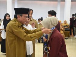 Ratusan Mahasiswa KKN Universitas UIN Padang Secara Resmi di Lepas Wawako Padang Maigus Nasir
