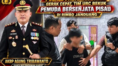 Kapolres Pasaman Barat AKBP Agung Tribawanto Gerak Cepat, Tim URC Bekuk Pemuda Bersenjata Pisau di Rimbo Janduang