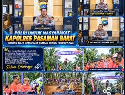 Kapolres Pasbar AKBP Agung Tribawanto, S.I.K., M.H. Memberikan Dukungan dan Semangat Kepada Seluruh Atlet Grasstrack Jelang Porprof 2026